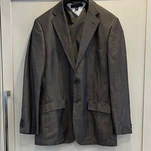 Tommy Hilfiger Charcoal Linen and Silk blend lightweight Blazer